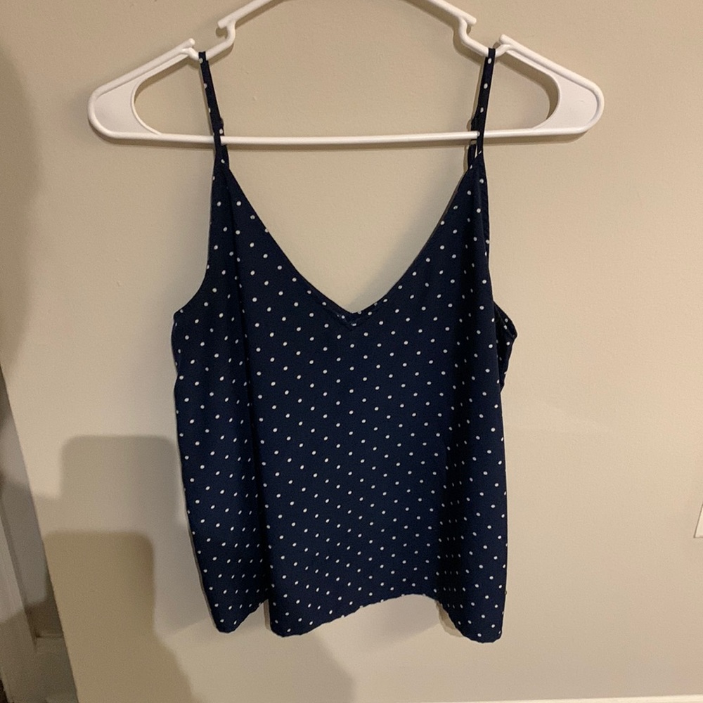 Abercrombie & Fitch • Polka Dot Navy Tank Top